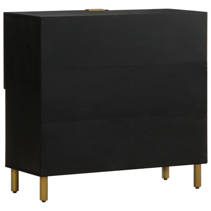 Sideboard Schwarz 80x33x75 cm Holzwerkstoff