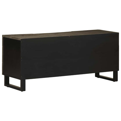 TV-Schrank Schwarz 105x33x46 cm Massivholz Mango