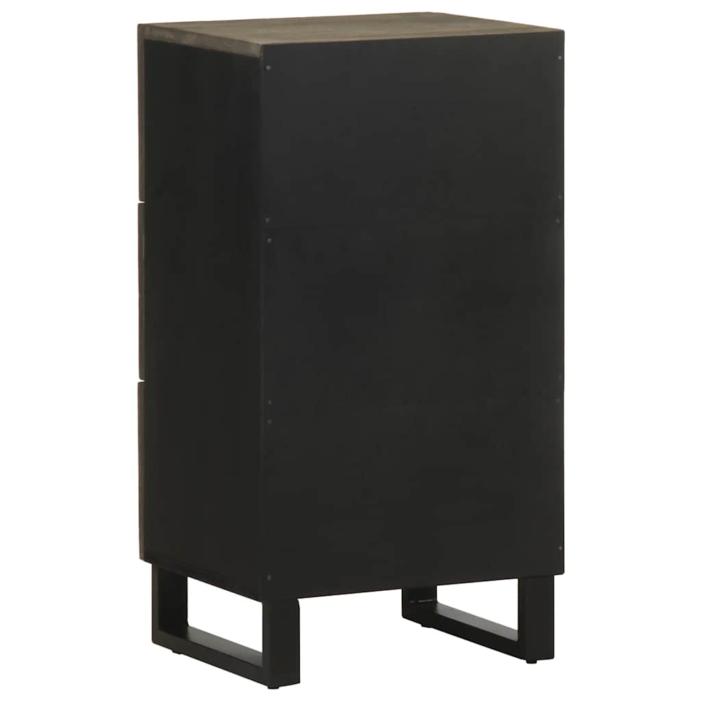 Sideboard Schwarz 40x33x75 cm Massivholz Mango