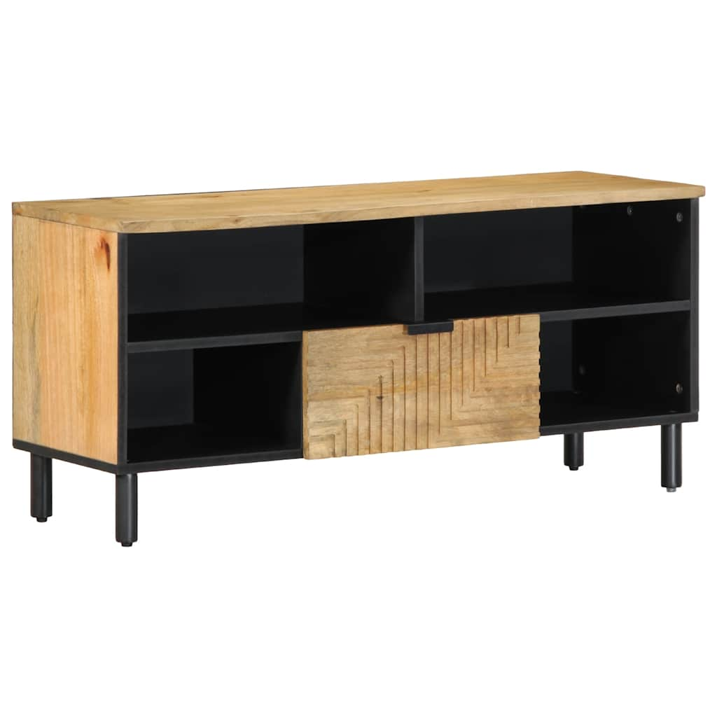 TV-Schrank Braun 100x33x46 cm Massivholz Mango