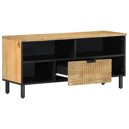 TV-Schrank Braun 100x33x46 cm Massivholz Mango