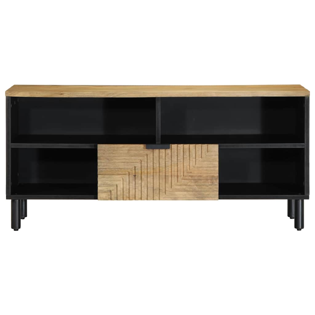 TV-Schrank Braun 100x33x46 cm Massivholz Mango