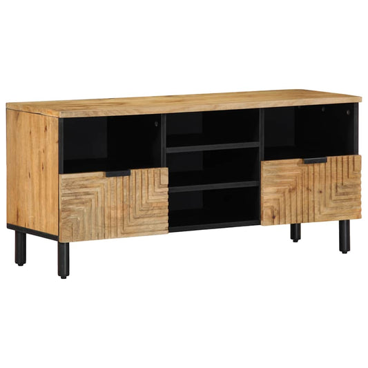 TV-Schrank Braun 100x33x46 cm Massivholz Mango