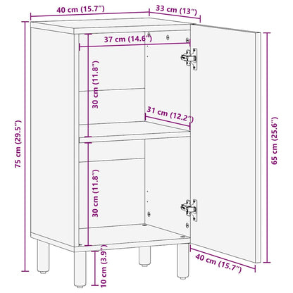 Sideboard Braun 40x33x75 cm Massivholz Mango