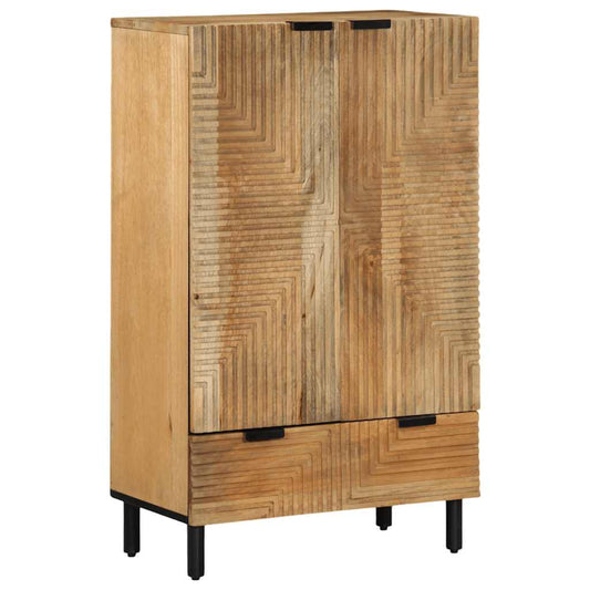 Highboard Braun 60x33x100 cm Massivholz Mango