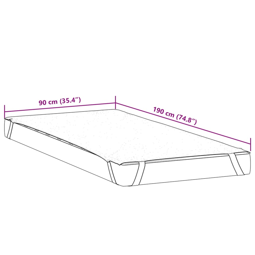 Matratzenschoner Weiß 90x190 cm Wasserdicht