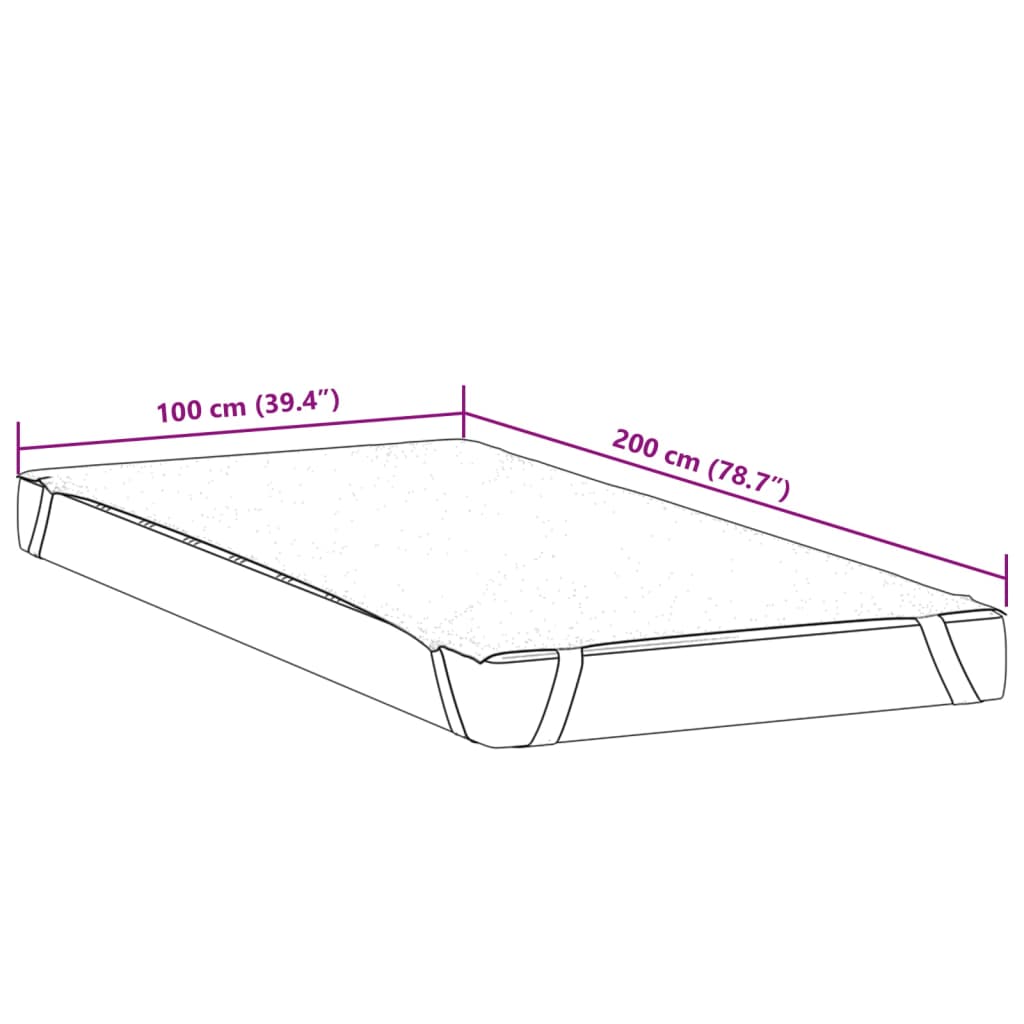 Matratzenschoner Weiß 100x200 cm Wasserdicht