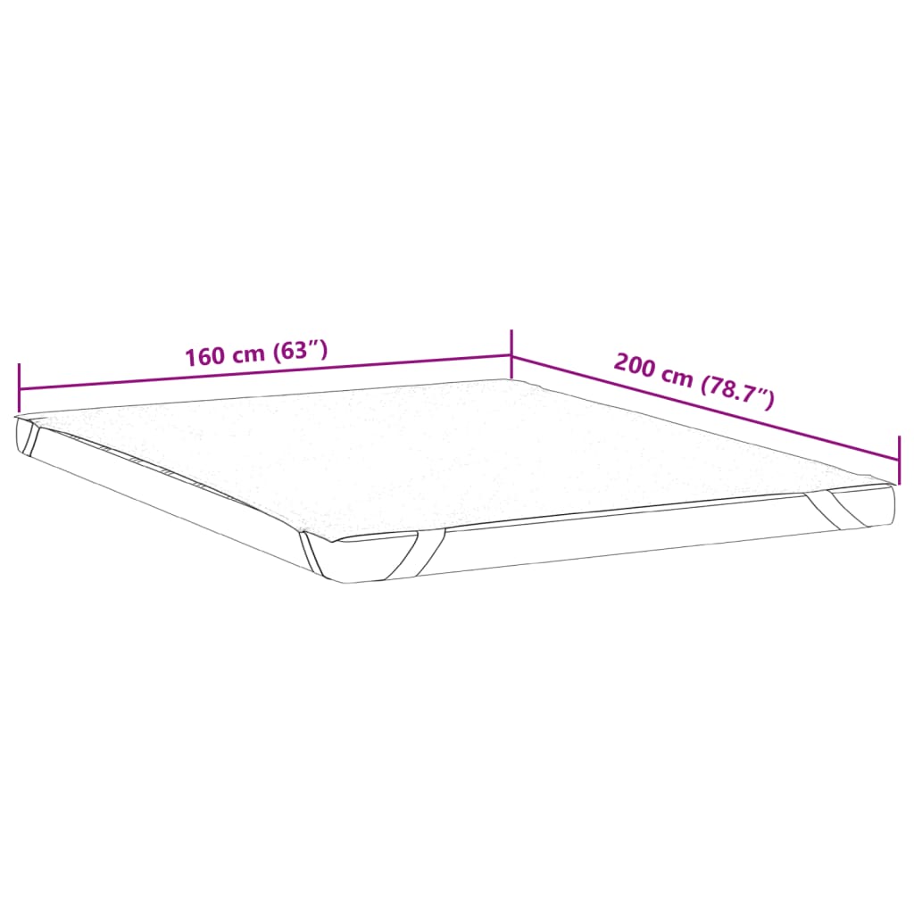 Matratzenschoner Weiß 160x200 cm Wasserdicht