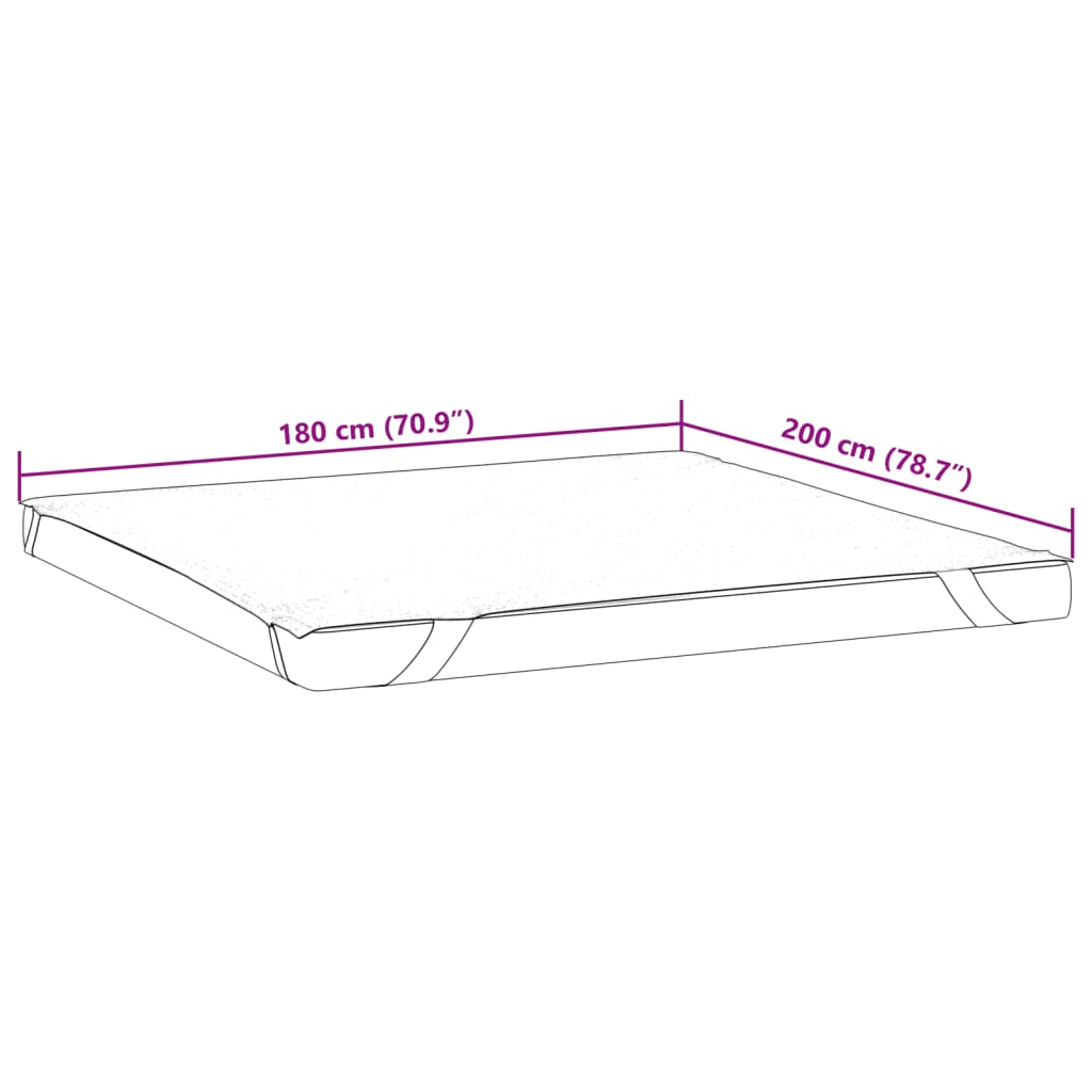 Matratzenschoner Weiß 180x200 cm Wasserdicht