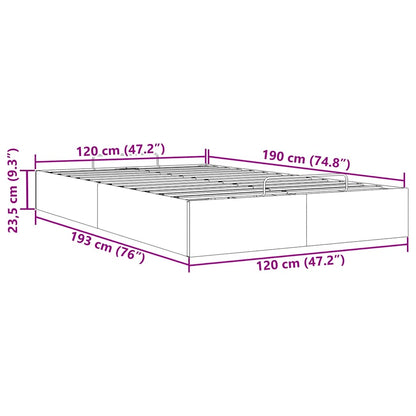 Ottoman-Bett ohne Matratze Weiß 120x190 cm Kunstleder