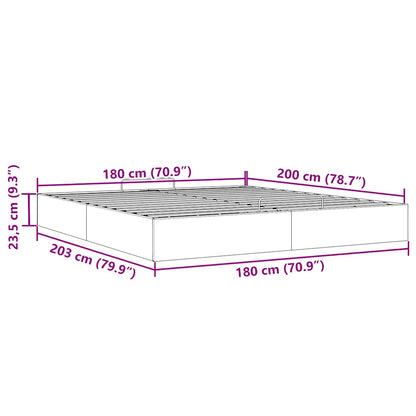 Ottoman-Bett ohne Matratze Weiß 180x200 cm Kunstleder