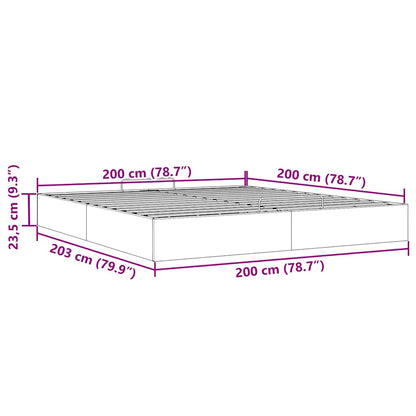 Ottoman-Bett ohne Matratze Weiß 200x200 cm Kunstleder