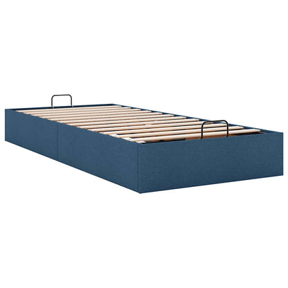 Ottoman-Bett ohne Matratze Blau 100x200 cm Stoff