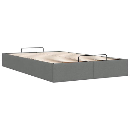 Ottoman-Bett ohne Matratze Dunkelgrau 120x200 cm Stoff