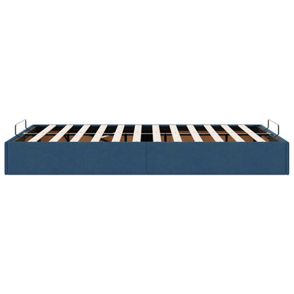 Ottoman-Bett ohne Matratze Blau 120x200 cm Stoff