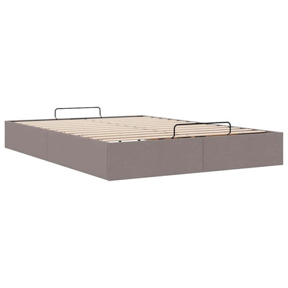 Ottoman-Bett ohne Matratze Taupe 140x190 cm Stoff