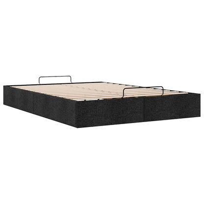 Ottoman-Bett ohne Matratze Schwarz 140x200 cm Stoff