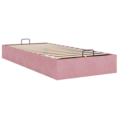 Ottoman-Bett ohne Matratze Rosa 80x200 cm Samt