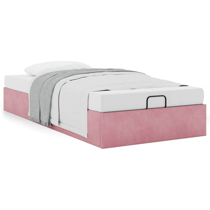 Ottoman-Bett ohne Matratze Rosa 80x200 cm Samt