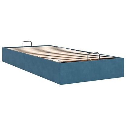 Ottoman-Bett ohne Matratze Dunkelblau 100x200 cm Samt