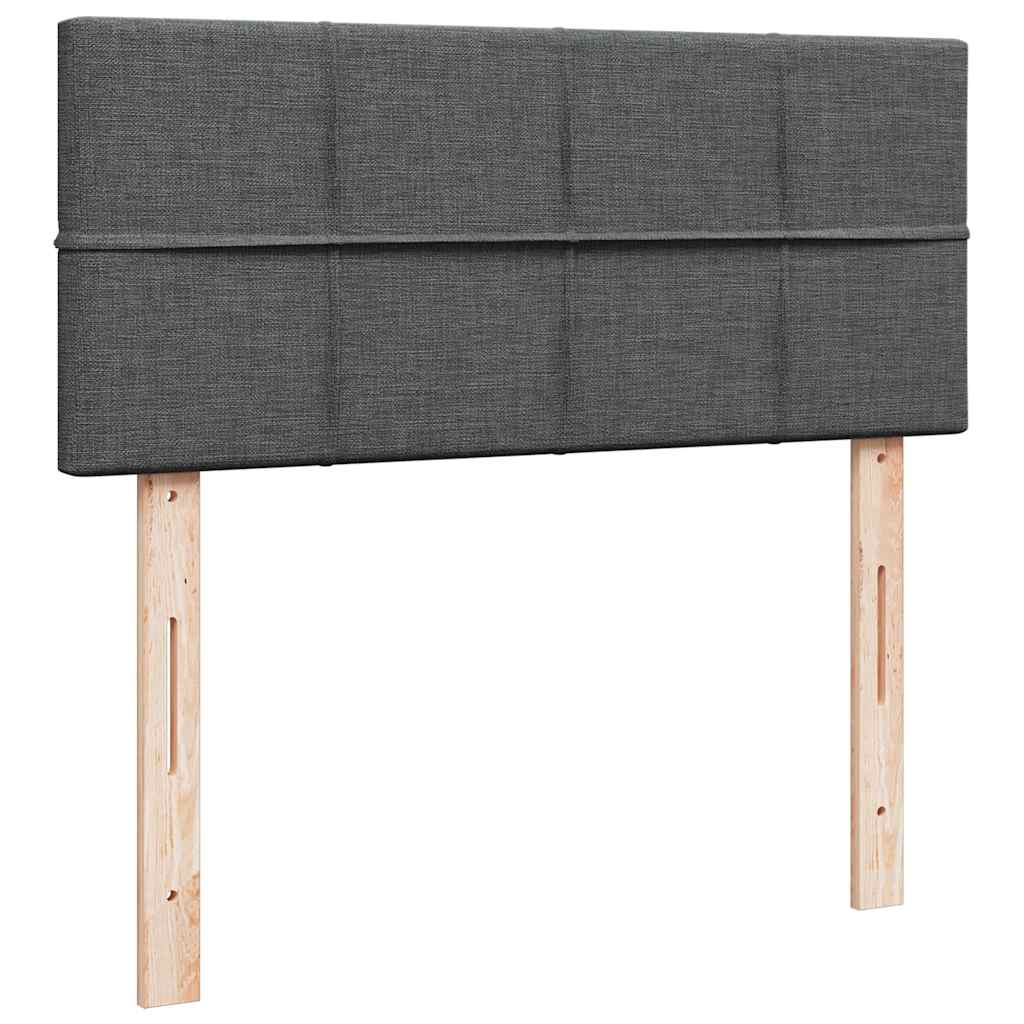 Ottoman-Bett mit Matratze Dunkelgrau 120x200 cm Stoff