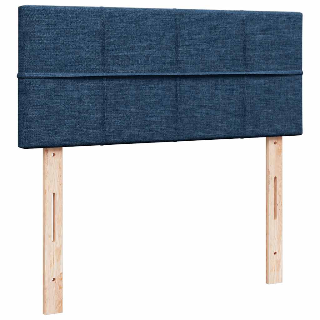 Ottoman-Bett mit Matratze Blau 120x200 cm Stoff