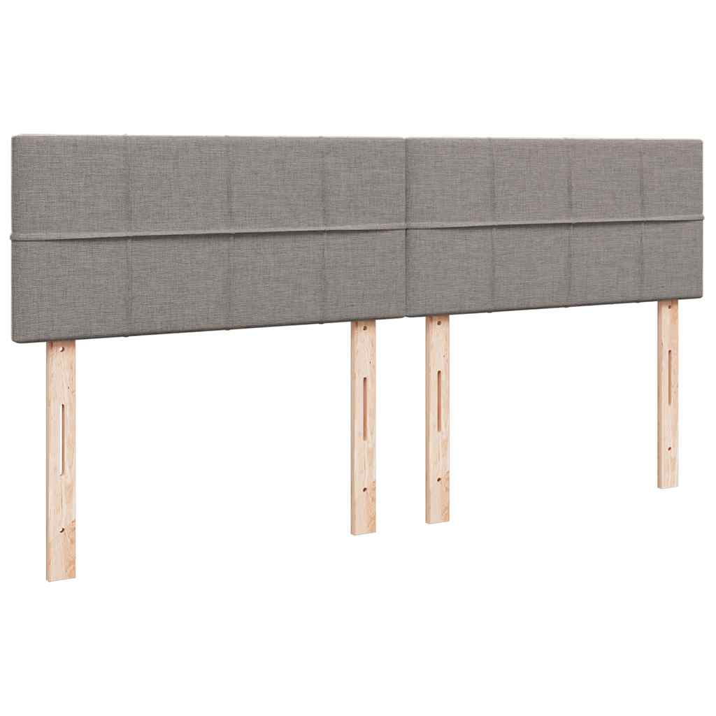 Ottoman-Bett mit Matratze Taupe 200x200 cm Stoff