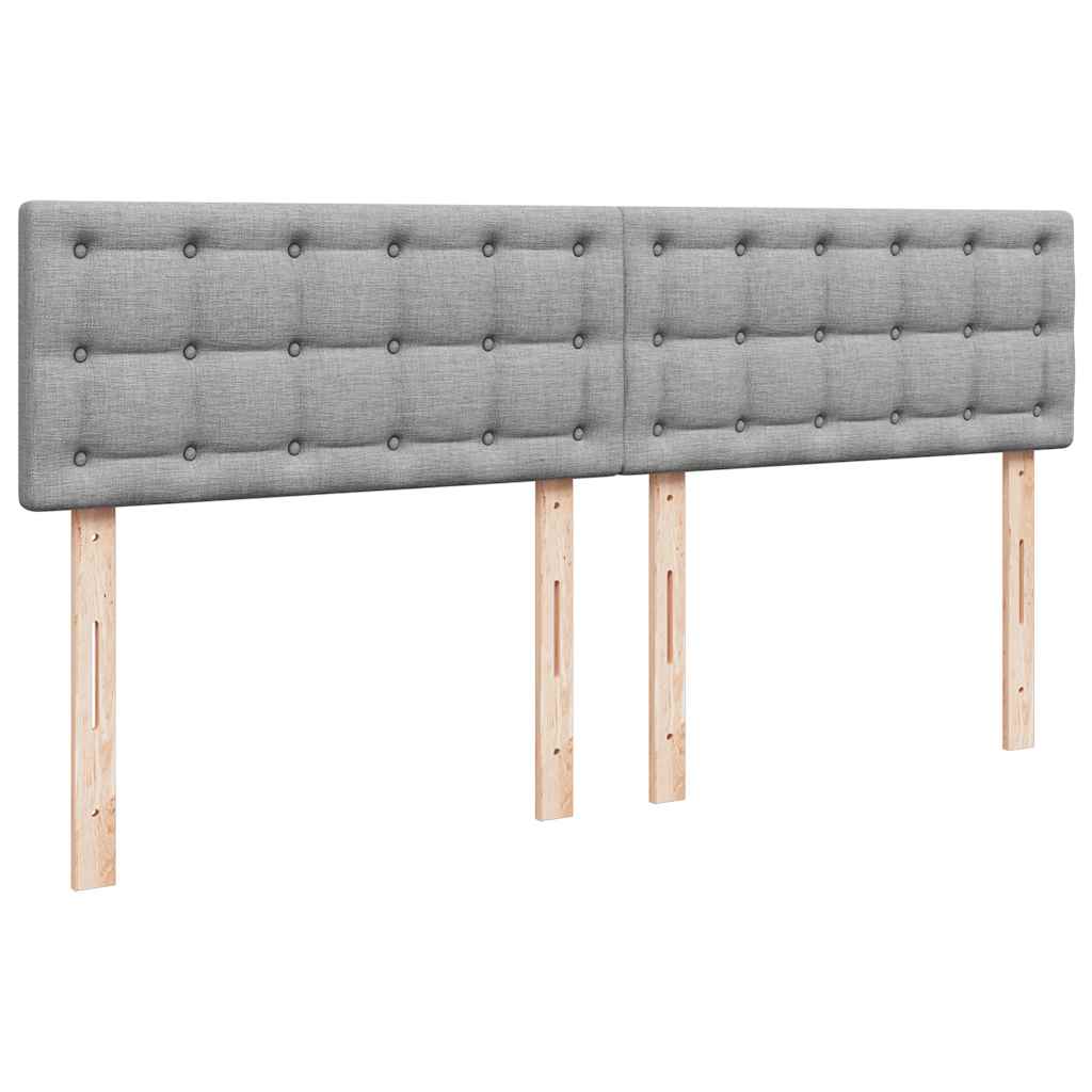 Ottoman-Bett mit Matratze Hellgrau 160x200 cm Stoff