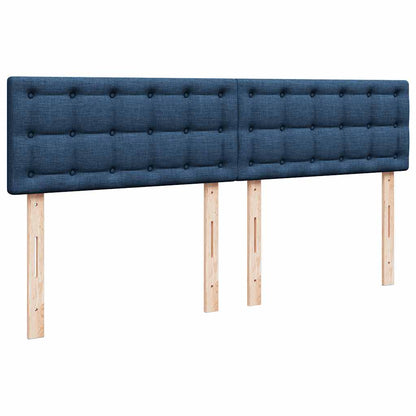 Ottoman-Bett mit Matratze Blau 160x200 cm Stoff