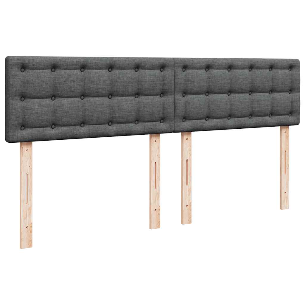 Ottoman-Bett mit Matratze Dunkelgrau 180x200 cm Stoff