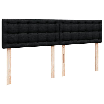 Ottoman-Bett mit Matratze Schwarz 200x200 cm Stoff