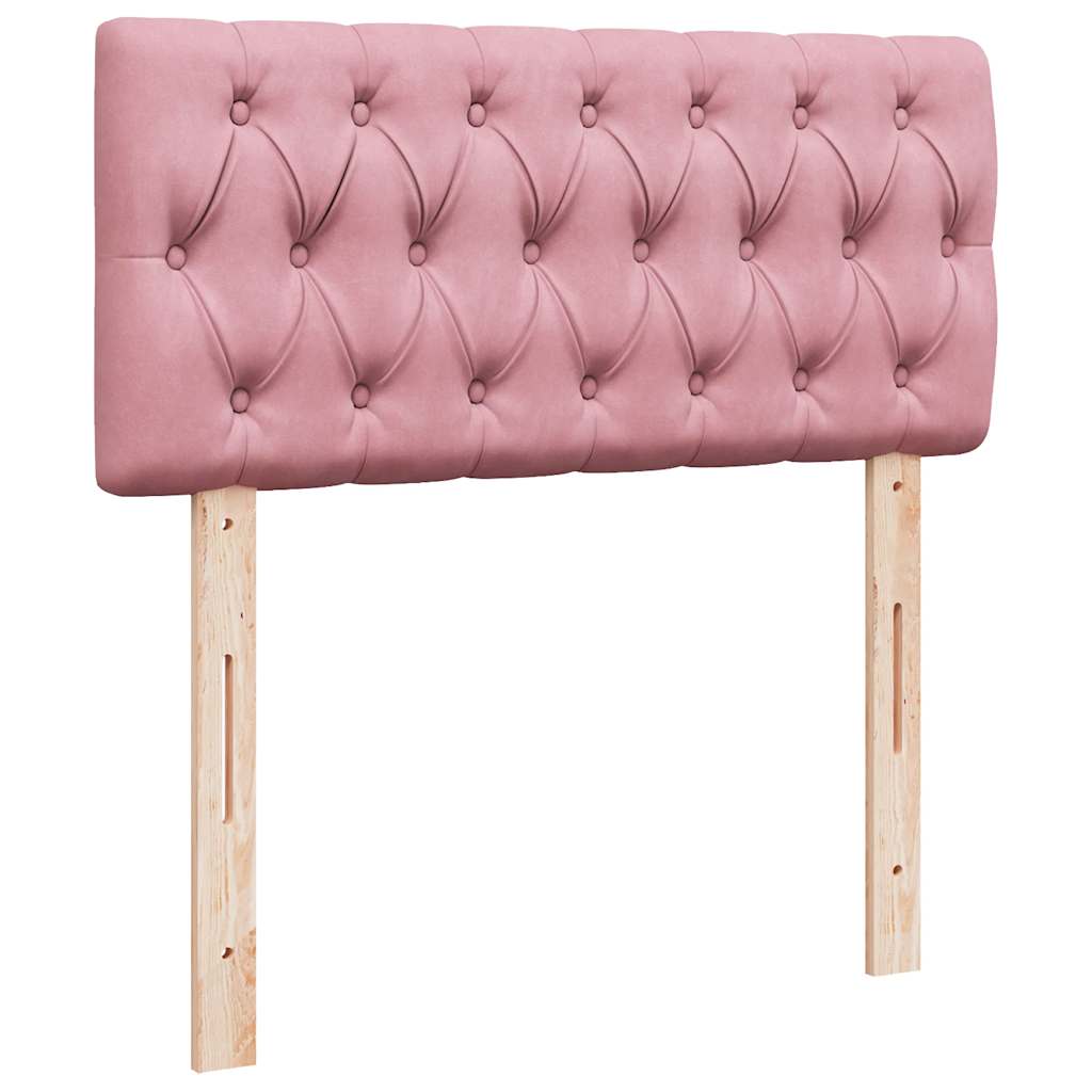 Ottoman-Bett mit Matratze Rosa 90x200 cm Samt