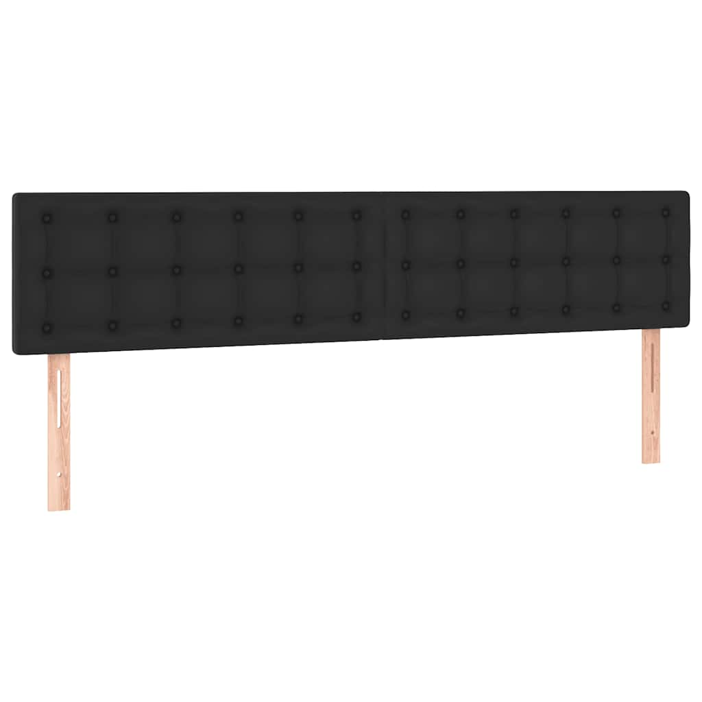 Ottoman-Bett mit Matratzen Schwarz 200x200 cm Kunstleder