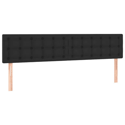 Ottoman-Bett mit Matratzen Schwarz 200x200 cm Kunstleder