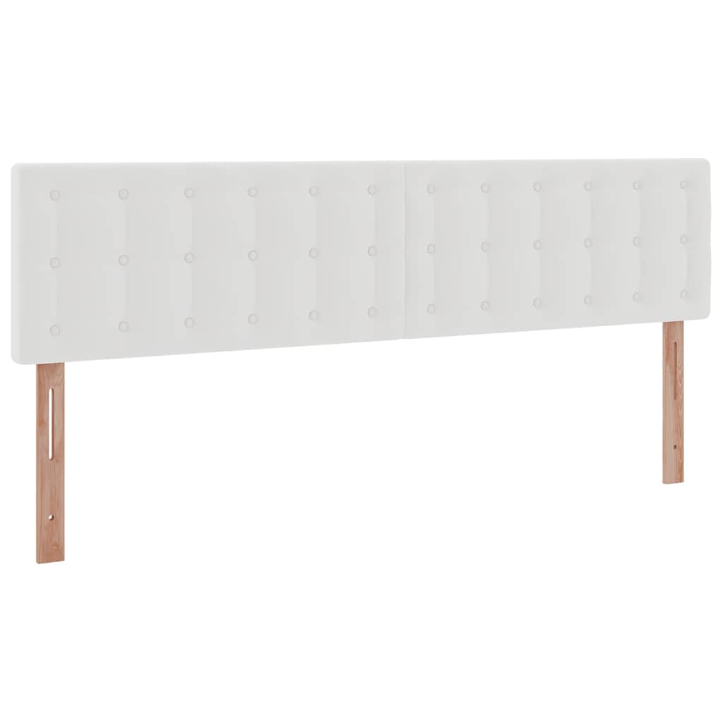 Ottoman-Bett mit Matratzen Weiß 200x200 cm Kunstleder