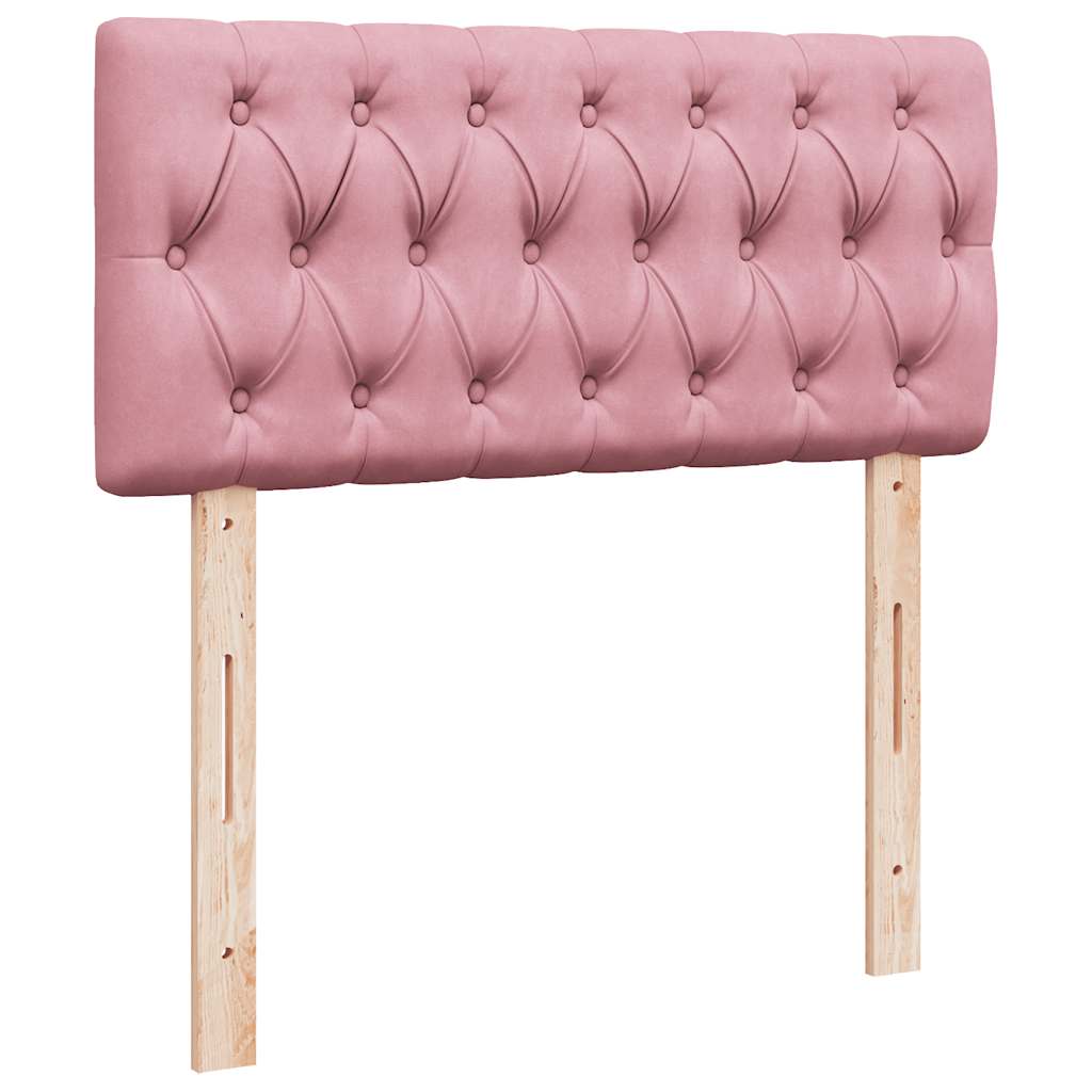 Ottoman-Bett mit Matratzen Rosa 160x200 cm Samt