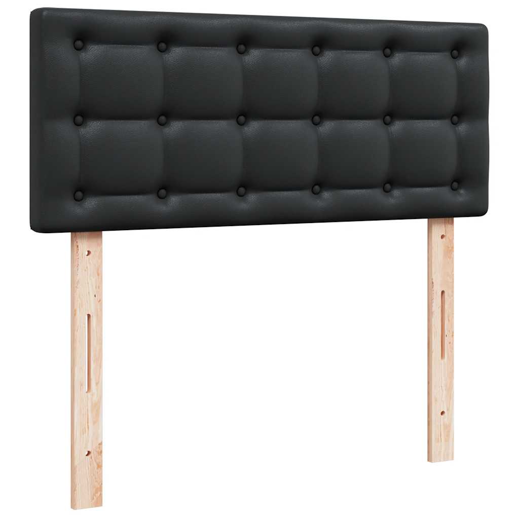 Ottoman-Bett mit Matratze Schwarz 120x200 cm Kunstleder