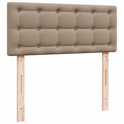 Ottoman-Bett mit Matratze Cappuccino-Braun 120x200cm Kunstleder