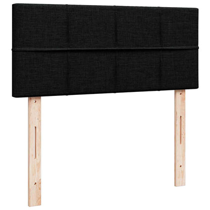 Ottoman-Bett mit Matratze Schwarz 120x190 cm Stoff