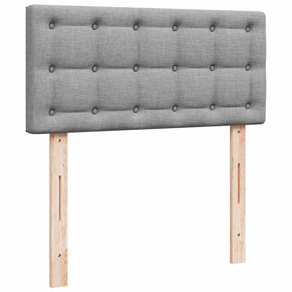 Ottoman-Bett mit Matratze Hellgrau 100x200 cm Stoff