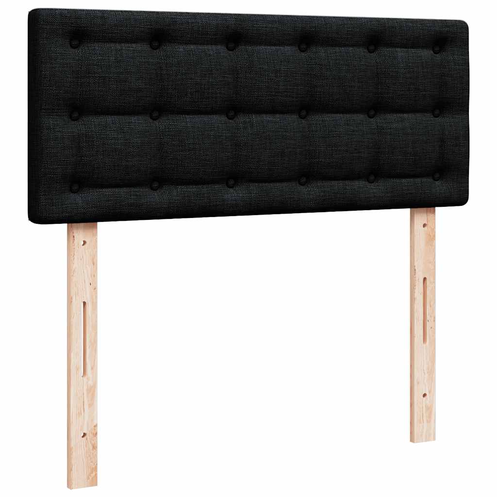 Ottoman-Bett mit Matratze Schwarz 120x190 cm Stoff