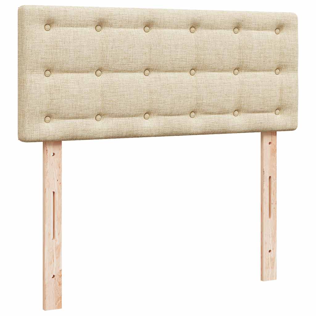 Ottoman-Bett mit Matratze Creme 120x200 cm Stoff