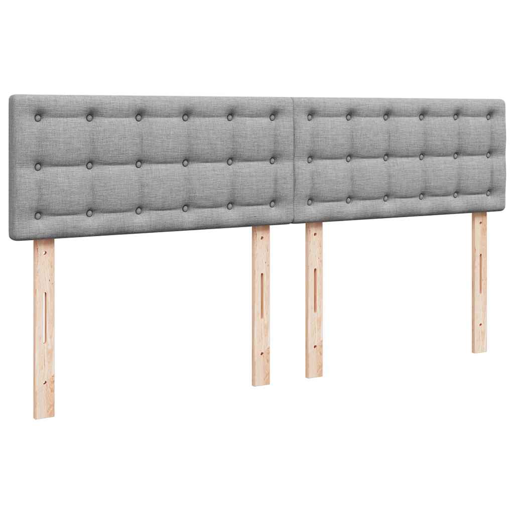 Ottoman-Bett mit Matratze Hellgrau 180x200 cm Stoff