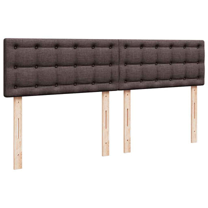 Ottoman-Bett mit Matratzen Dunkelbraun 200x200 cm Stoff