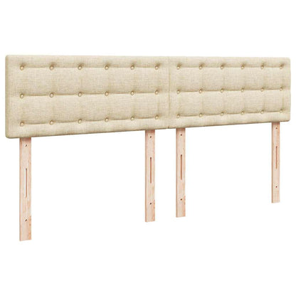 Ottoman-Bett mit Matratzen Creme 200x200 cm Stoff