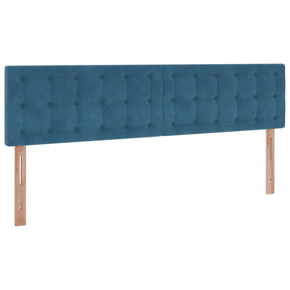 Ottoman-Bett mit Matratzen Dunkelblau 180x200 cm Samt