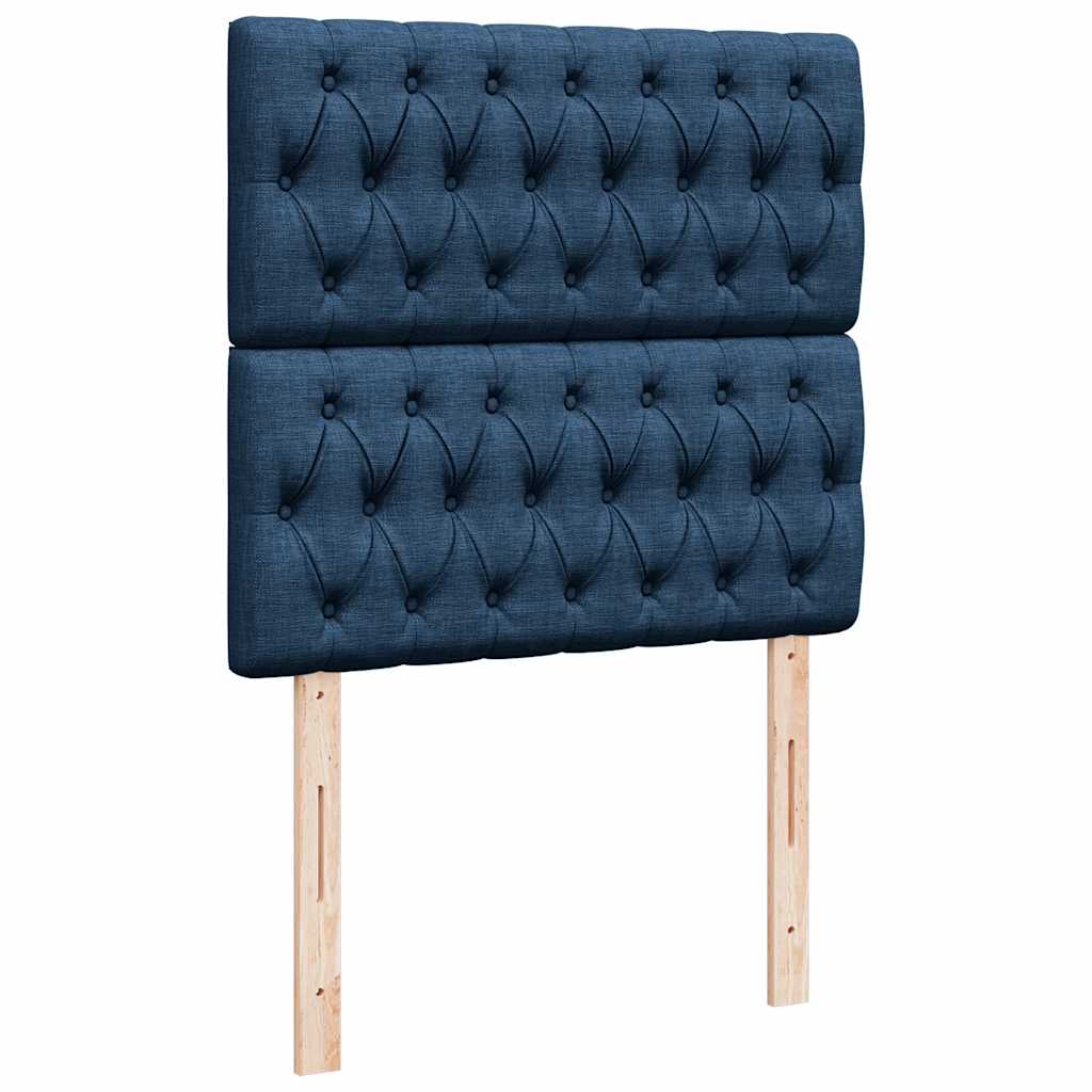 Ottoman-Bett mit Matratze Blau 90x190 cm Stoff