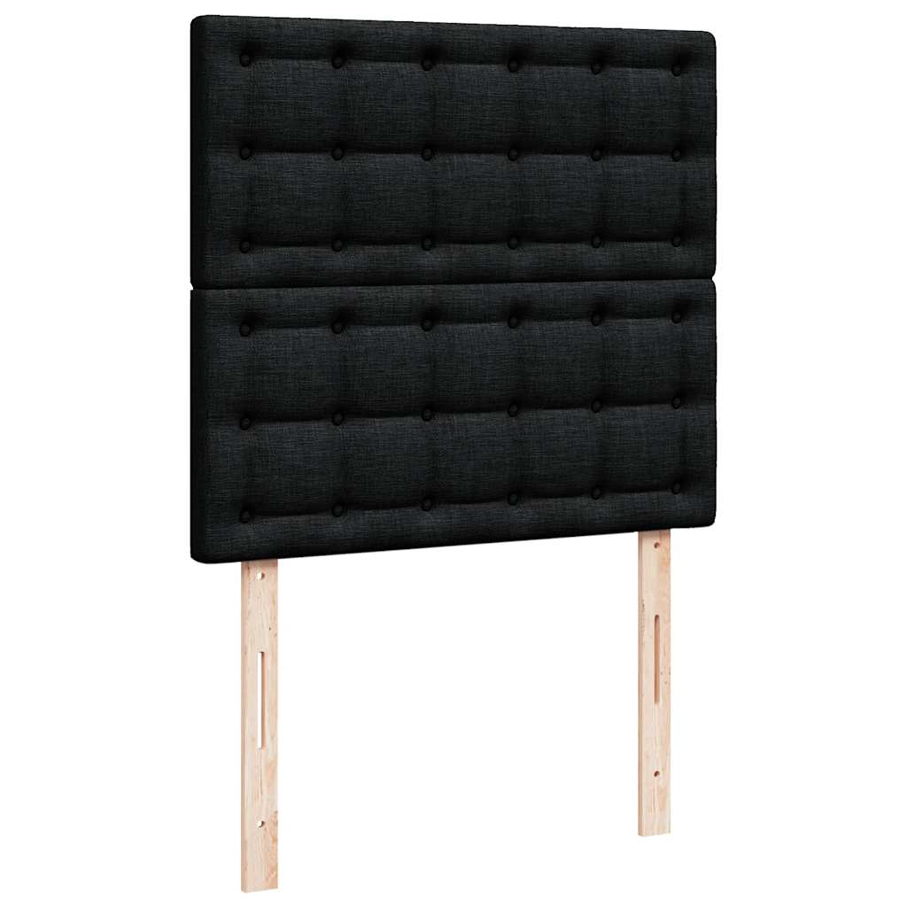 Ottoman-Bett mit Matratze Schwarz 100x200 cm Stoff