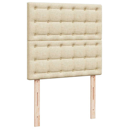 Ottoman-Bett mit Matratze Creme 100x200 cm Stoff