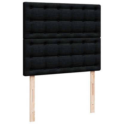 Ottoman-Bett mit Matratze Schwarz 120x200 cm Stoff